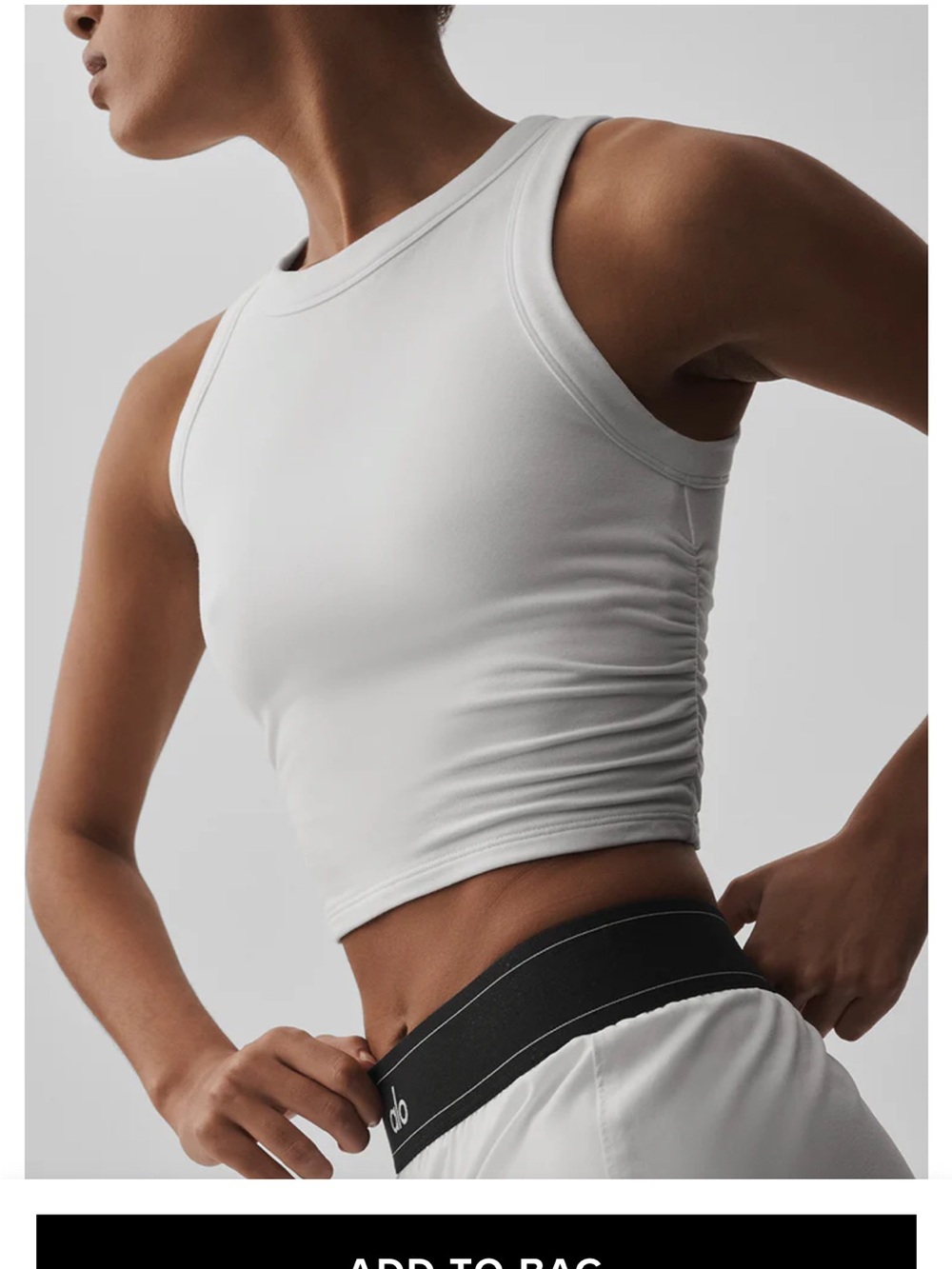 Alo Yoga Sway Bra Tank White XXS Excellent Condition